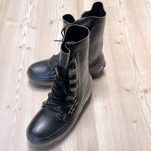 Vintage 1970s Rubber Military Boots - Picture 3 of 12